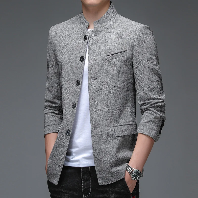 High Quality New Fashion Everything Handsome Trend Business Europe and The United States Stand Collar Casual Men's Single Suit
High Quality New Fashion Everything Handsome Trend Business Europe and The United States Stand Collar Casual Men's Single Suit