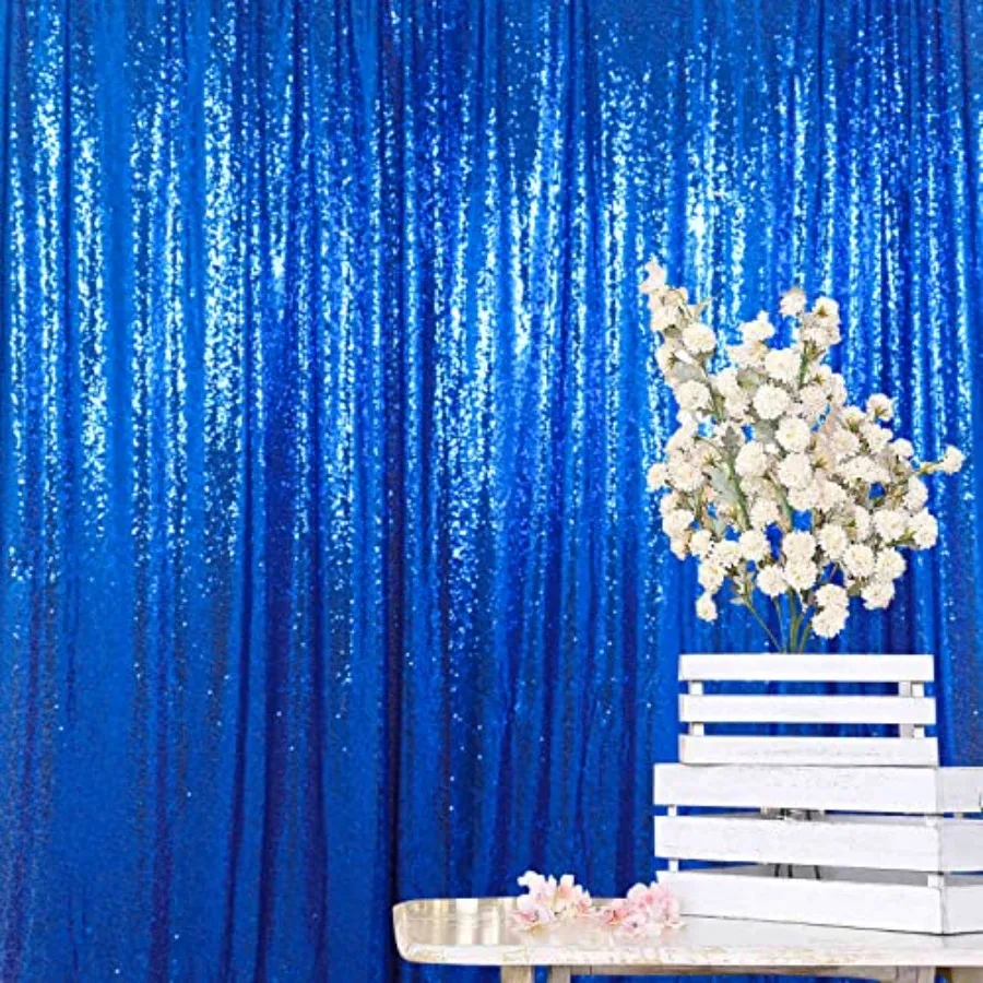 8FTx10FT Royal Blue Sequin Wedding Backdrop for Parties Shimmering Glitter Fabric Curtain with Metallic Shine, Ideal for Photo
8FTx10FT Royal Blue Sequin Wedding Backdrop for Parties Shimmering Glitter Fabric Curtain with Metallic Shine, Ideal for Photo