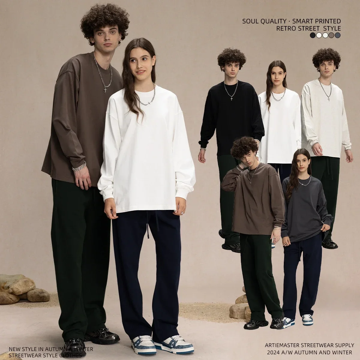 Autumn and Winter New Heavy 385g Men's Long-sleeved T-shirt Oversize Trendy Brand Round Neck Men's Long-sleeved Top
Autumn and Winter New Heavy 385g Men's Long-sleeved T-shirt Oversize Trendy Brand Round Neck Men's Long-sleeved Top