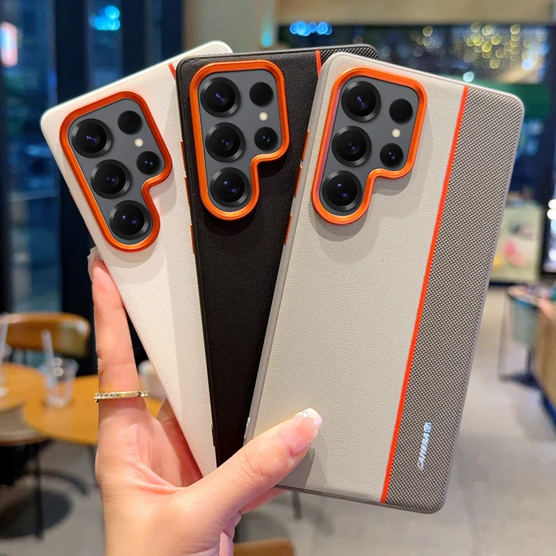 For Samsung Galaxy S24 S25 Ultra Plus Case Fashion PU Leather Skin Protective Back Cover Case For Samsung S25 edge Phone Shell
For Samsung Galaxy S24 S25 Ultra Plus Case Fashion PU Leather Skin Protective Back Cover Case For Samsung S25 edge Phone Shell