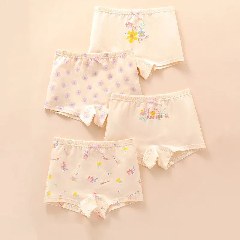 4PCS Cotton Soft Antibacterial Girl Panties Kids Cartoon Flower Print Knickers 3+y Young Child Clothes Thin Breathable Underwear
4PCS Cotton Soft Antibacterial Girl Panties Kids Cartoon Flower Print Knickers 3+y Young Child Clothes Thin Breathable Underwear