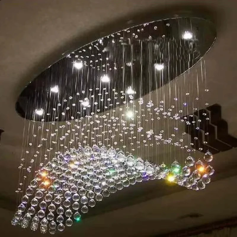 Modern Crystal Chandelier Contemporary Lighting Illumination Luxury Led Ovil Lamp Curve Flush Mount Shop Light Ceiling
Modern Crystal Chandelier Contemporary Lighting Illumination Luxury Led Ovil Lamp Curve Flush Mount Shop Light Ceiling