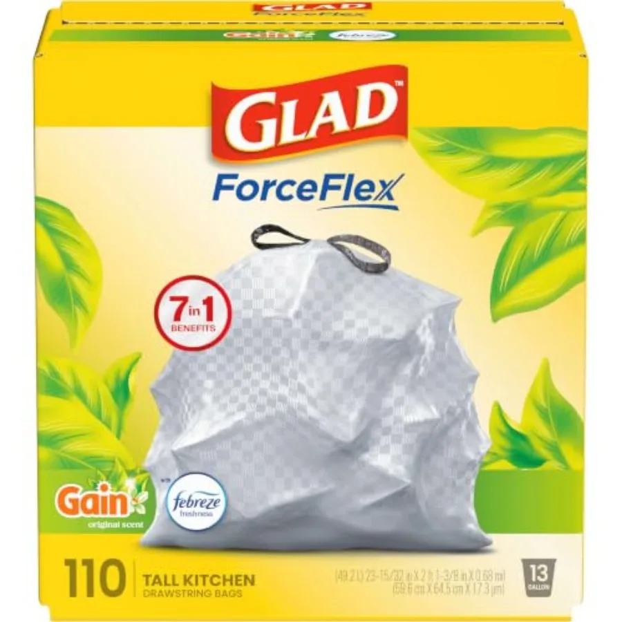 ForceFlex Tall Kitchen Trash Bags, 3 Gallon, Gain Original, 0 Count Package May Vary
ForceFlex Tall Kitchen Trash Bags, 3 Gallon, Gain Original, 0 Count Package May Vary