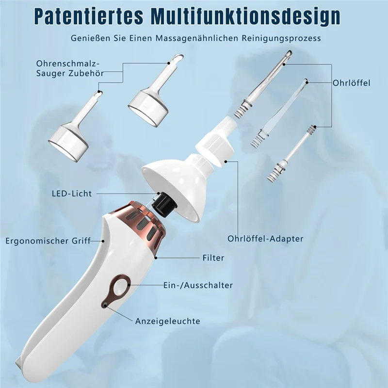 AA20-Earwax Removal Tool With Vacuum Suction,Electric Ear Spoon With Light For Children And Adults, Safe Ear Care Device
AA20-Earwax Removal Tool With Vacuum Suction,Electric Ear Spoon With Light For Children And Adults, Safe Ear Care Device