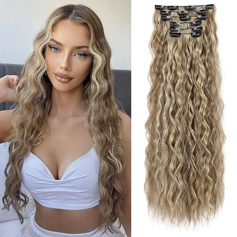 Wig clip hair extensions Long straight hair traceless chemical fiber synthetic wig 20inch clip hair six-piece set Extensions
Wig clip hair extensions Long straight hair traceless chemical fiber synthetic wig 20inch clip hair six-piece set Extensions