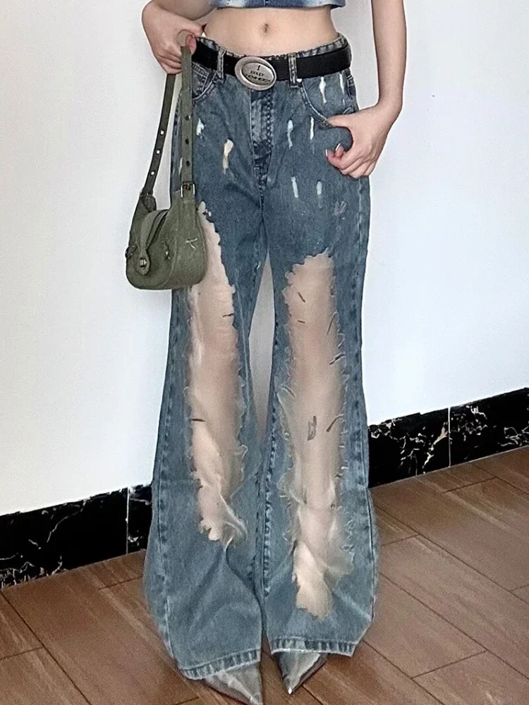 Y2k Vintage Spliced Hollow Out Casual Jeans for Women Streetwear Baggy Kpop Boot Cut Denim Pants Harajuku Hip Hop Trousers
Y2k Vintage Spliced Hollow Out Casual Jeans for Women Streetwear Baggy Kpop Boot Cut Denim Pants Harajuku Hip Hop Trousers