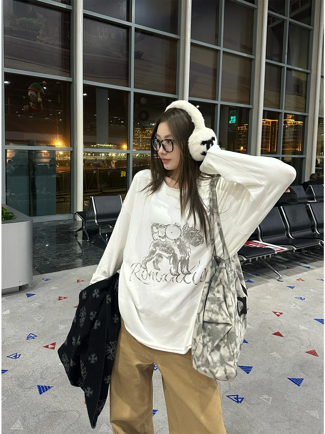 Loose Fit Long Sleeve T-Shirt round Neck Printed Women's Casual Style Winter New Arrival D YANGJUN Dog Print Base Shirt
Loose Fit Long Sleeve T-Shirt round Neck Printed Women's Casual Style Winter New Arrival D YANGJUN Dog Print Base Shirt