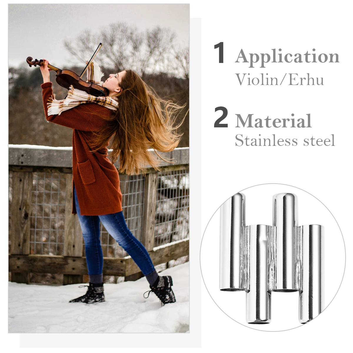 Violin Tuner Portable Mouth Guitar Musical Instrument Accessory Fine Tuners for Afinadores De Stainless Steel Silver
Violin Tuner Portable Mouth Guitar Musical Instrument Accessory Fine Tuners for Afinadores De Stainless Steel Silver