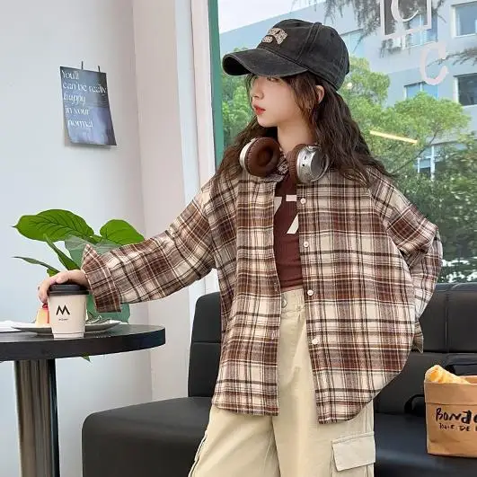 Girls' Checkered Shirt, Autumn 2025 New Style, Children's Casual Shirt, Long Sleeve Top, Spring and Autumn Fashion
Girls' Checkered Shirt, Autumn 2025 New Style, Children's Casual Shirt, Long Sleeve Top, Spring and Autumn Fashion