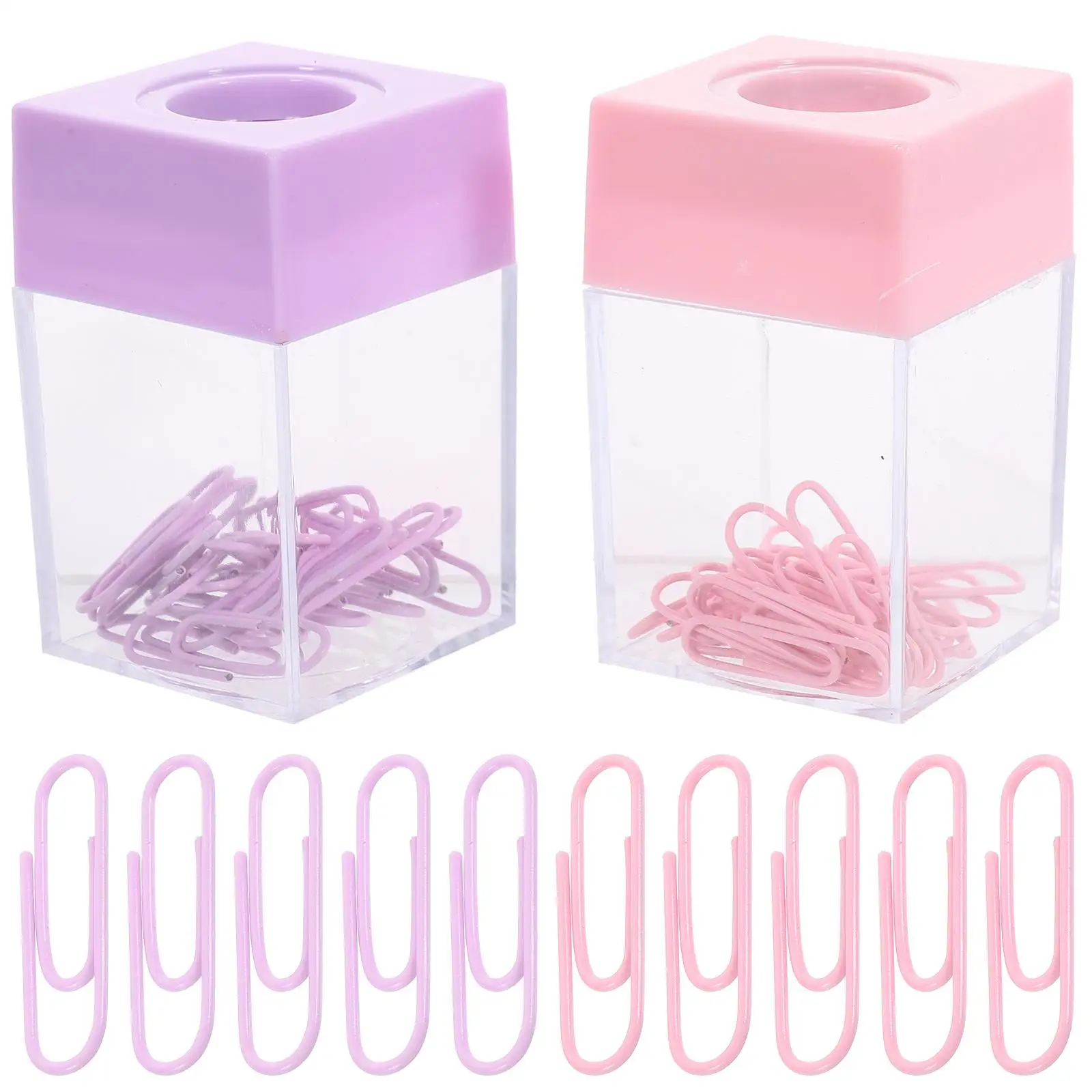 2Pcs Magnetic Paperclip Bucket Holder Desk Organizer Pink Purple Storage Container Clip Dispenser Transparent PP Material
2Pcs Magnetic Paperclip Bucket Holder Desk Organizer Pink Purple Storage Container Clip Dispenser Transparent PP Material
