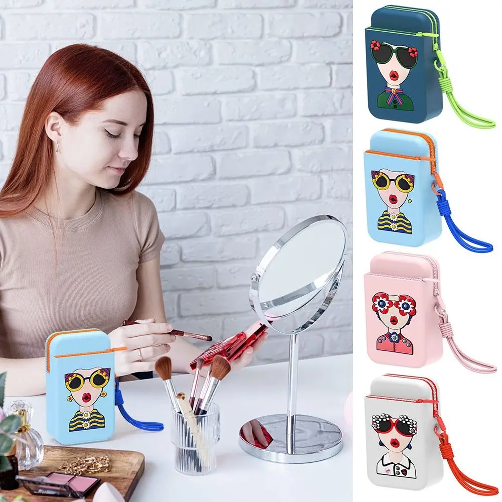 New Silicone Cosmetic Bag Multi-purpose with Wrist Strap Coin Purse Double-layer Glasses Case Women
New Silicone Cosmetic Bag Multi-purpose with Wrist Strap Coin Purse Double-layer Glasses Case Women