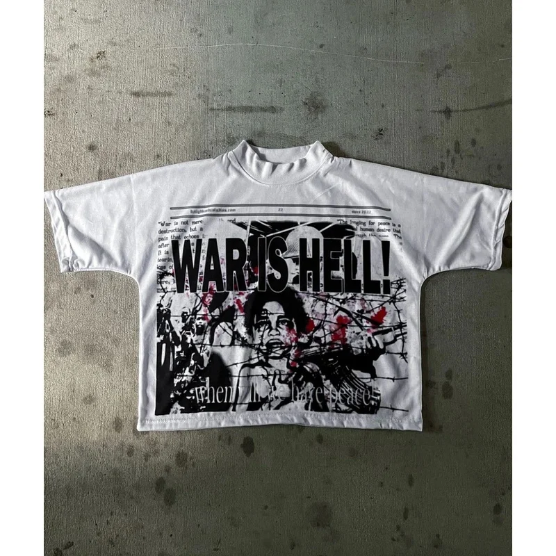 Streetwear Y2k T Shirt New Hip Hop Gothic Print Oversized T Shirt for Mens and Womens Retro Round Neck Cotton Short Sleeve Tops
Streetwear Y2k T Shirt New Hip Hop Gothic Print Oversized T Shirt for Mens and Womens Retro Round Neck Cotton Short Sleeve Tops