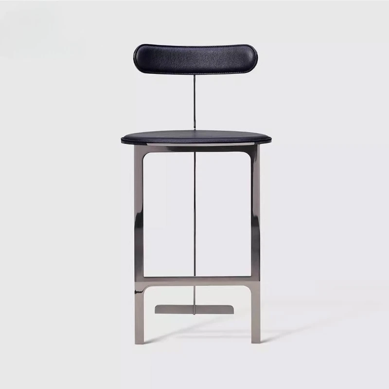 Bar Chair Hotel Front Desk Coffee Shop Stainless Steel Tall Reception Leisure Bar Chair
Bar Chair Hotel Front Desk Coffee Shop Stainless Steel Tall Reception Leisure Bar Chair