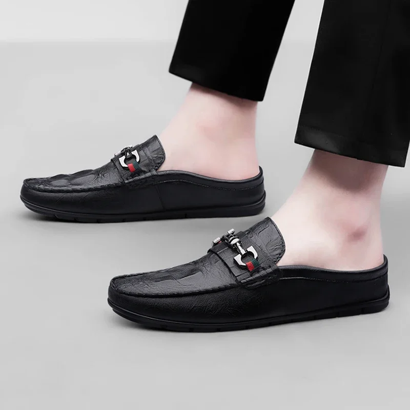 2025 Crocodile patterned men's slippers, genuine leather M ü ller shoes, outdoor loafers, casual and fashionable lazy flat shoes
2025 Crocodile patterned men's slippers, genuine leather M ü ller shoes, outdoor loafers, casual and fashionable lazy flat shoes