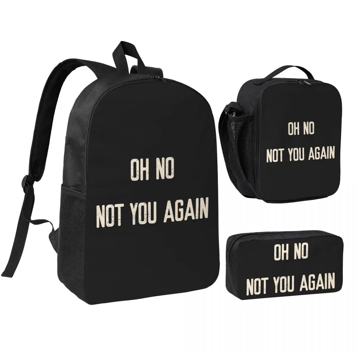Oh No! Not You Again! Welcome Backpack Boys Girls BookBag School Bag Shoulder Bags 3ps Insulated Lunch Bag Pencil Case
Oh No! Not You Again! Welcome Backpack Boys Girls BookBag School Bag Shoulder Bags 3ps Insulated Lunch Bag Pencil Case