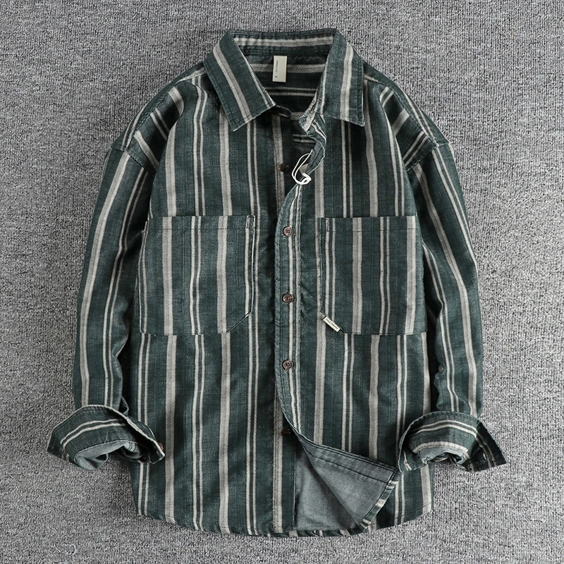 Retro Striped Fabric Casual Men's Shirt Autumn Daily Trend Youth Loose Shirt Jacket Cotton Polyester Blend Long Sleeve Sharp ...
Retro Striped Fabric Casual Men's Shirt Autumn Daily Trend Youth Loose Shirt Jacket Cotton Polyester Blend Long Sleeve Sharp ...