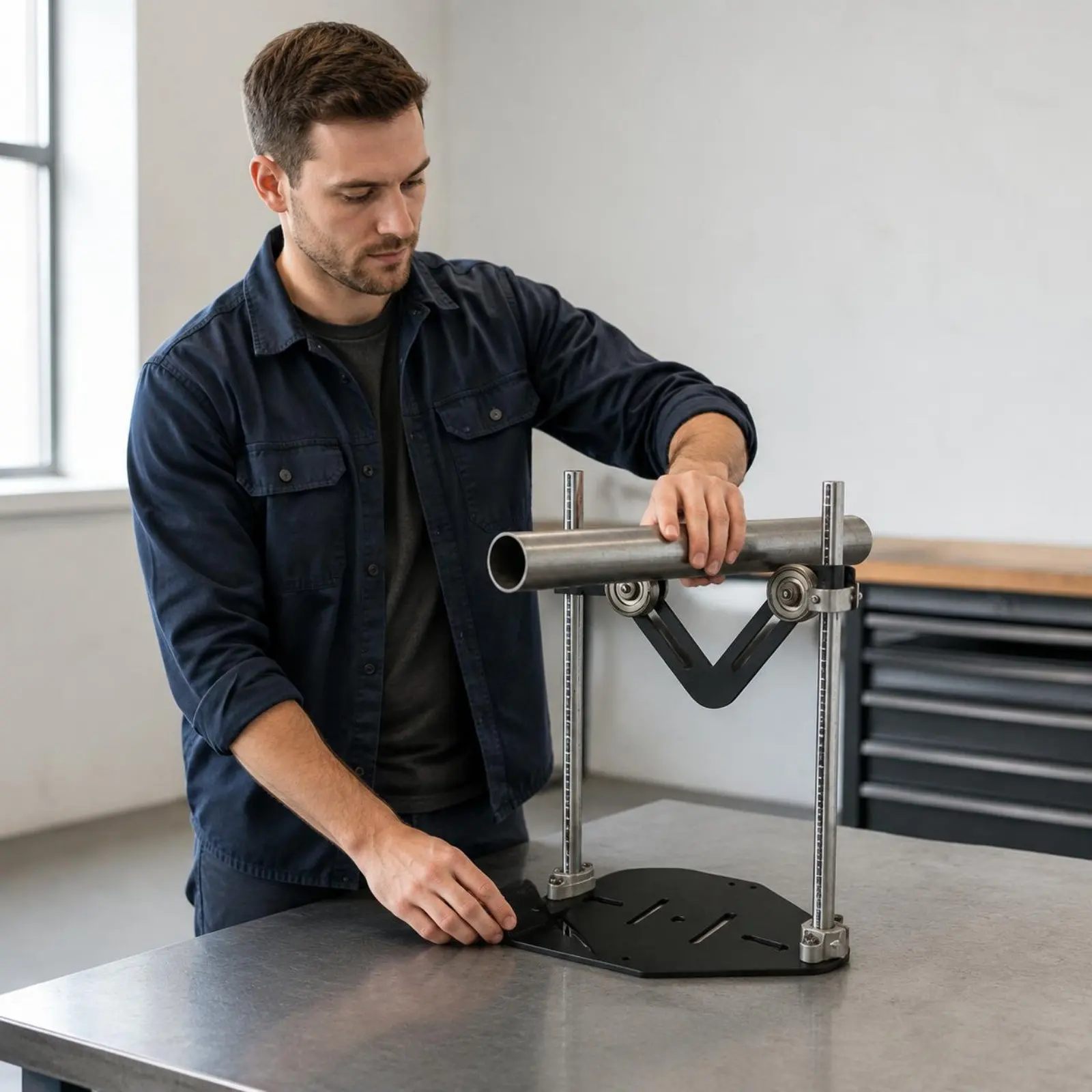 Rotating Support Rack Precision Bearings Cutting Stand Pipe Support Rack Metal Shop Equipment Fixed Mount
Rotating Support Rack Precision Bearings Cutting Stand Pipe Support Rack Metal Shop Equipment Fixed Mount
