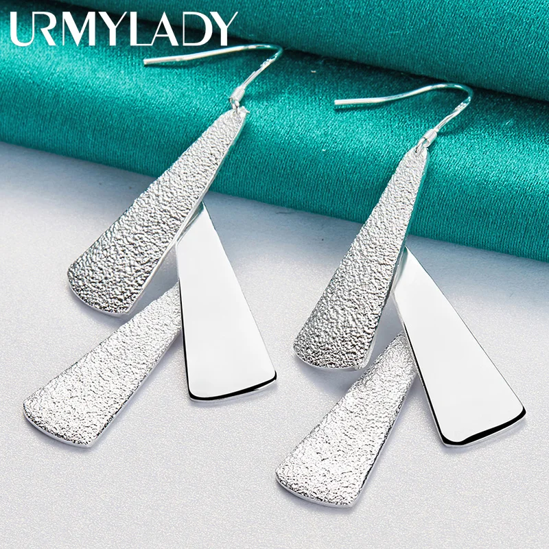 URMYLADY 925 Sterling Silver Smooth Matte Three Sector Earrings For Women Wedding Party Fashion Charm Jewelry
URMYLADY 925 Sterling Silver Smooth Matte Three Sector Earrings For Women Wedding Party Fashion Charm Jewelry