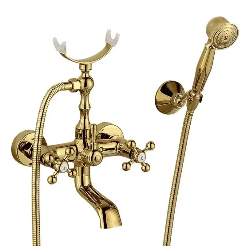 Luxury Crystal Bathtub Faucet Gold Brass Faucet with Hand Shower Telephone Type Bath Faucets Sets Mixer Tap Wall Mounted Rotate
Luxury Crystal Bathtub Faucet Gold Brass Faucet with Hand Shower Telephone Type Bath Faucets Sets Mixer Tap Wall Mounted Rotate