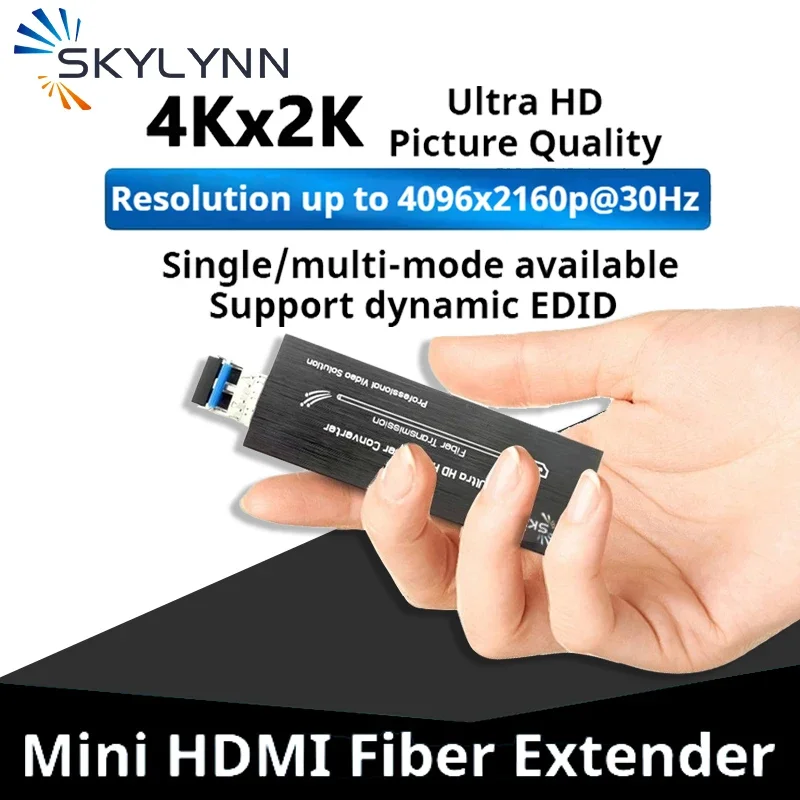 4K HDMI Mini Extender HDMI Fiber Converter 4K@30HZ Video Optical Transceiver LC Singlemode 20km Multimode 300m 10G SFP
4K HDMI Mini Extender HDMI Fiber Converter 4K@30HZ Video Optical Transceiver LC Singlemode 20km Multimode 300m 10G SFP