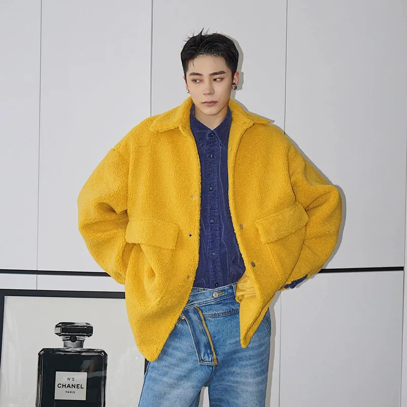 2023 Korean Lamb Faux Fur Turn-down Collar Specialized Design Jackets Men Street Lazy Coats Street Fashion Trend Jackets C114
2023 Korean Lamb Faux Fur Turn-down Collar Specialized Design Jackets Men Street Lazy Coats Street Fashion Trend Jackets C114