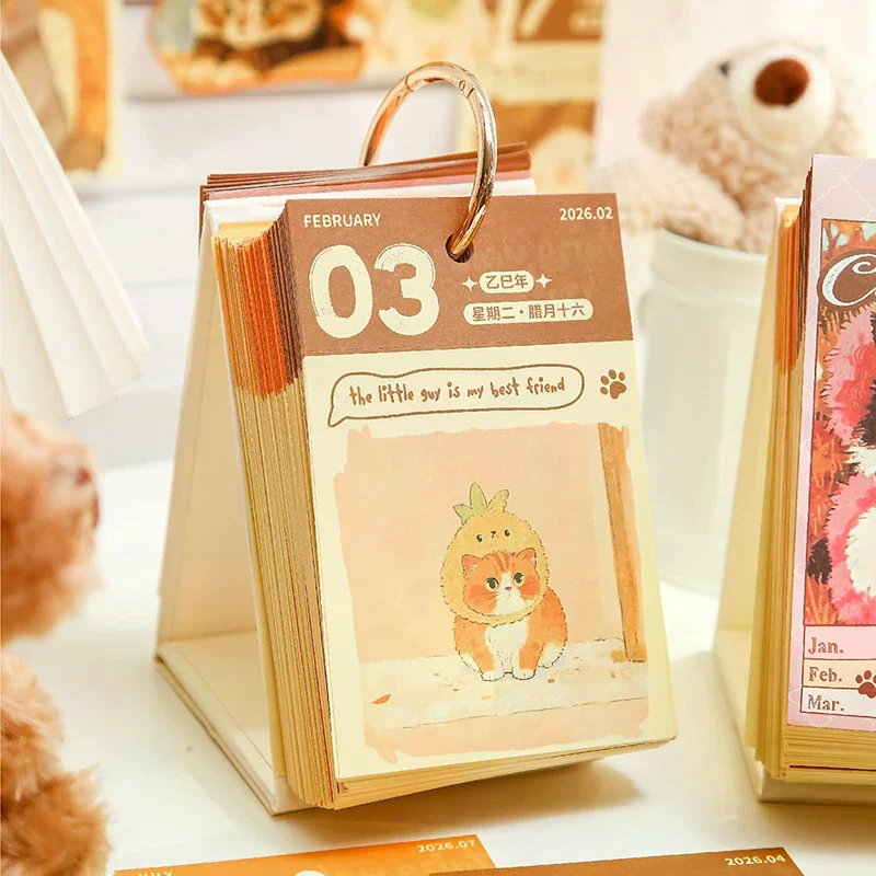 Настольный календарь на 2026 год с золотым кольцевым переплетом, 365 дней, с изображениями котят и щенков, стикерами-карточками, односторонним перелистыванием страниц, ежедневный планировщик
Настольный календарь на 2026 год с золотым кольцевым переплетом, 365 дней, с изображениями котят и щенков, стикерами-карточками, односторонним перелистыванием страниц, ежедневный планировщик