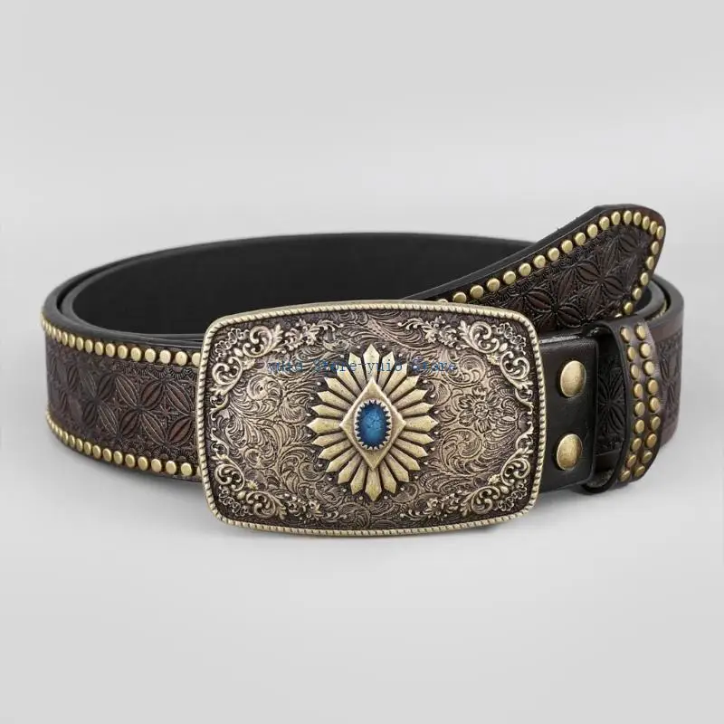 X7XB Western Leathers Buckle Belts Cowboy Metal Buckle Belt Floral Engraved Buckle Belt for Men Jeans Decoration
X7XB Western Leathers Buckle Belts Cowboy Metal Buckle Belt Floral Engraved Buckle Belt for Men Jeans Decoration
