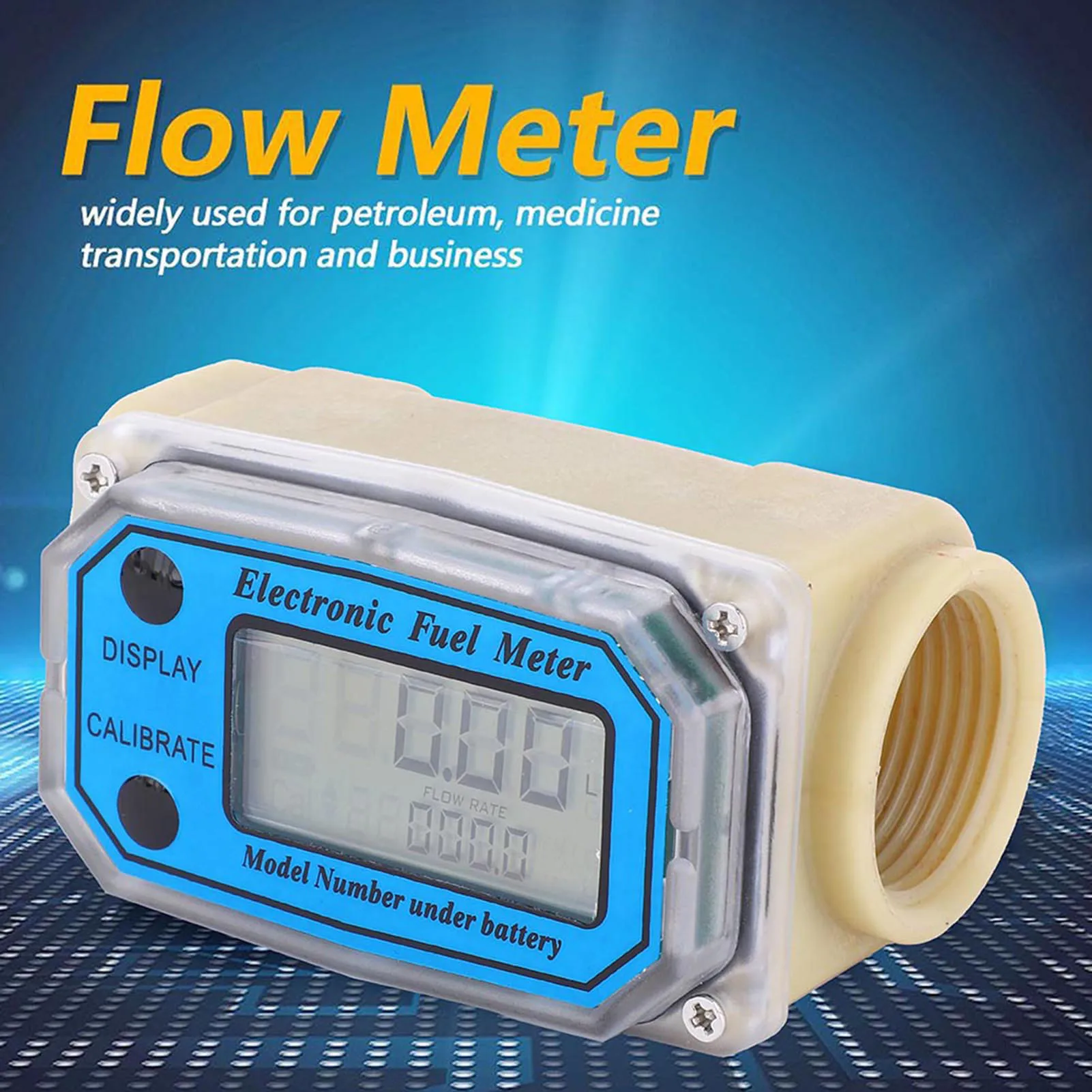 Flow Meter Diesel, Mini Digital Turbine Flowmeter Diesel Fuel Flow Meter 10‑90L/min 1" BSPT
Flow Meter Diesel, Mini Digital Turbine Flowmeter Diesel Fuel Flow Meter 10‑90L/min 1" BSPT