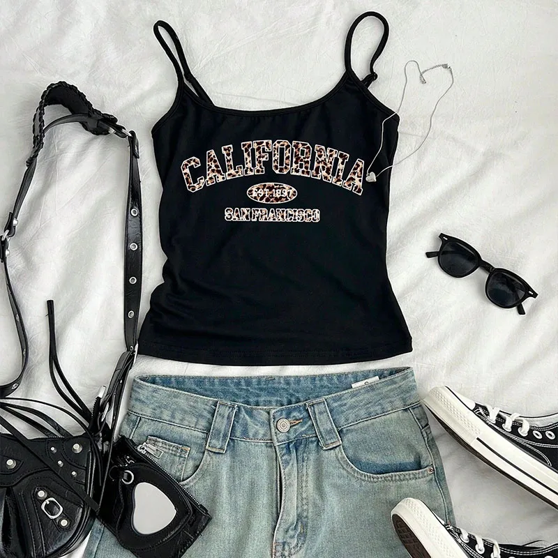 2025 New Summer Casual Sweet Girl Style! English Print Design Camisole, Simple, Sexy, Slimming, Flattering & Ultra Versatile
2025 New Summer Casual Sweet Girl Style! English Print Design Camisole, Simple, Sexy, Slimming, Flattering & Ultra Versatile