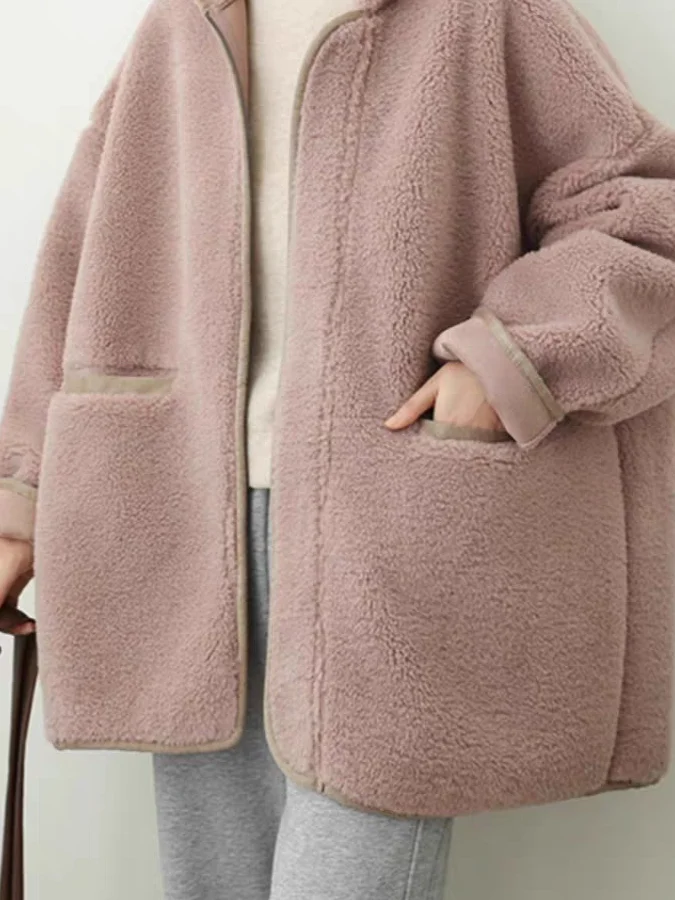 Casual Lamb Fur Jaet Women's Inteated Warm Top Autumn Winter Hooded Outlet Sle Korean Loose Fit Long Sve Zipper Pure...
Casual Lamb Fur Jaet Women's Inteated Warm Top Autumn Winter Hooded Outlet Sle Korean Loose Fit Long Sve Zipper Pure...