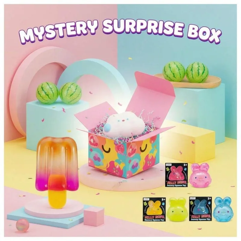 Single Mystery Squishy Toy Box Lovely Mixed Shapes Soft Sensory Stress Relief Cute Surprise Gift Pack
Single Mystery Squishy Toy Box Lovely Mixed Shapes Soft Sensory Stress Relief Cute Surprise Gift Pack