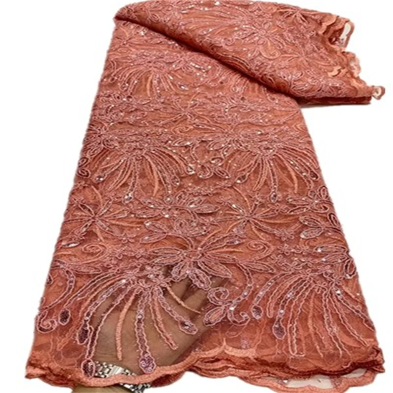 Sequins Latest African Lace Fabric 2022 High Quality Embroidery For Women Brocade Mesh Lace Fabrics Nigerian 5 Yard FD1038 
Sequins Latest African Lace Fabric 2022 High Quality Embroidery For Women Brocade Mesh Lace Fabrics Nigerian 5 Yard FD1038