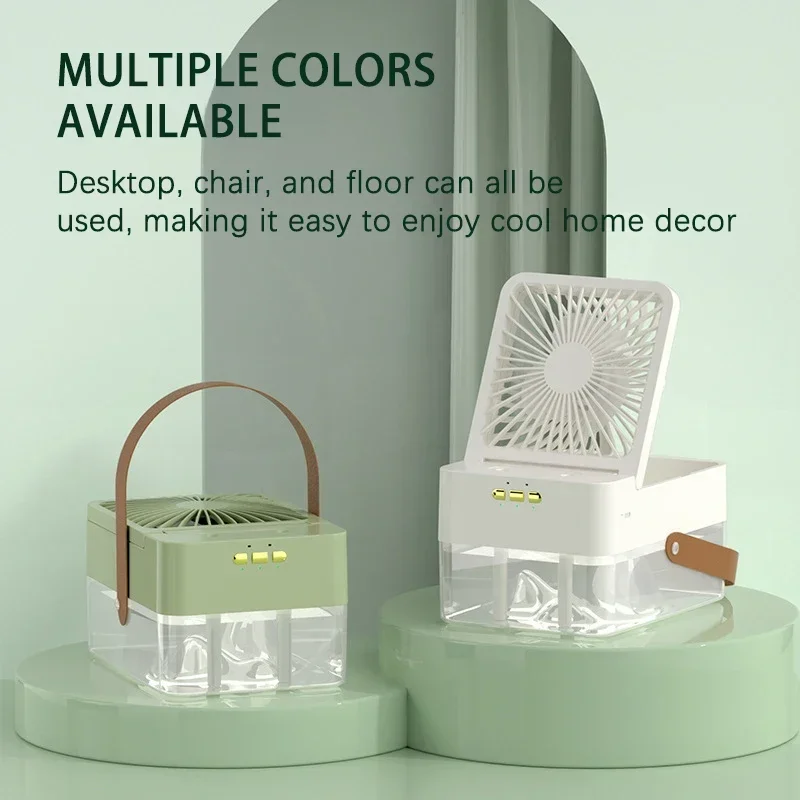 Tabletop Mini Humidifier Fan Portable Spray Cooling Fan Ambient Night Light Refrigeration
Tabletop Mini Humidifier Fan Portable Spray Cooling Fan Ambient Night Light Refrigeration