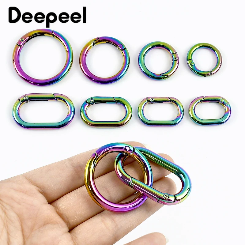 5/10Pcs 10-50mm Metal Buckles O Ring Keychain Spring Carabiner Clip Bag Straps Openable Snap Hook DIY Accessories for Handbags
5/10Pcs 10-50mm Metal Buckles O Ring Keychain Spring Carabiner Clip Bag Straps Openable Snap Hook DIY Accessories for Handbags