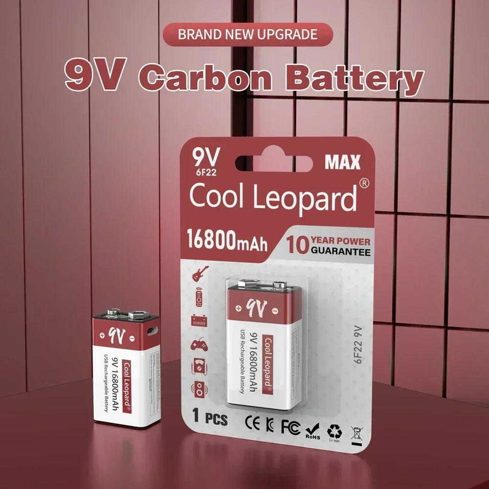 New 9V 16800mah Lithium Ion Rechargeable Battery Type-C USB Multimeter Lithium Microphone Metal Detector Toy Remote + Cable
New 9V 16800mah Lithium Ion Rechargeable Battery Type-C USB Multimeter Lithium Microphone Metal Detector Toy Remote + Cable