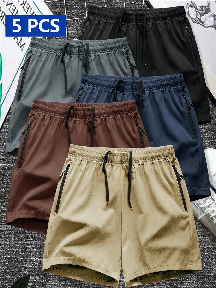 5pcs Mens Spring Summer Sports Casual Shorts With Zipper Pockets
5pcs Mens Spring Summer Sports Casual Shorts With Zipper Pockets