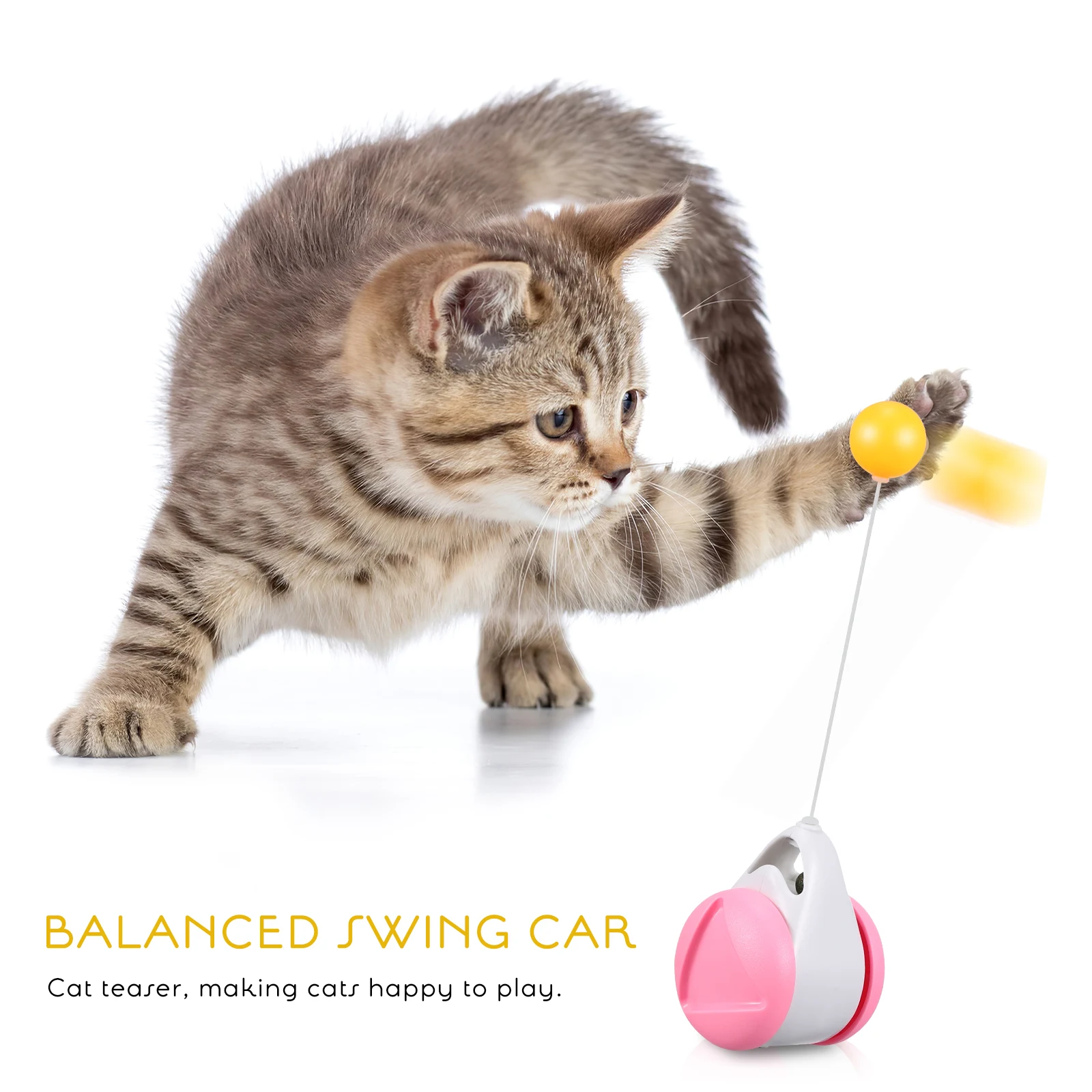 1pcs Cat Teaser Toy Car Pink White Balance Wand for Indoor Kittens Fun Interactive Pet Toy Cat Toys Kitten Plaything
1pcs Cat Teaser Toy Car Pink White Balance Wand for Indoor Kittens Fun Interactive Pet Toy Cat Toys Kitten Plaything