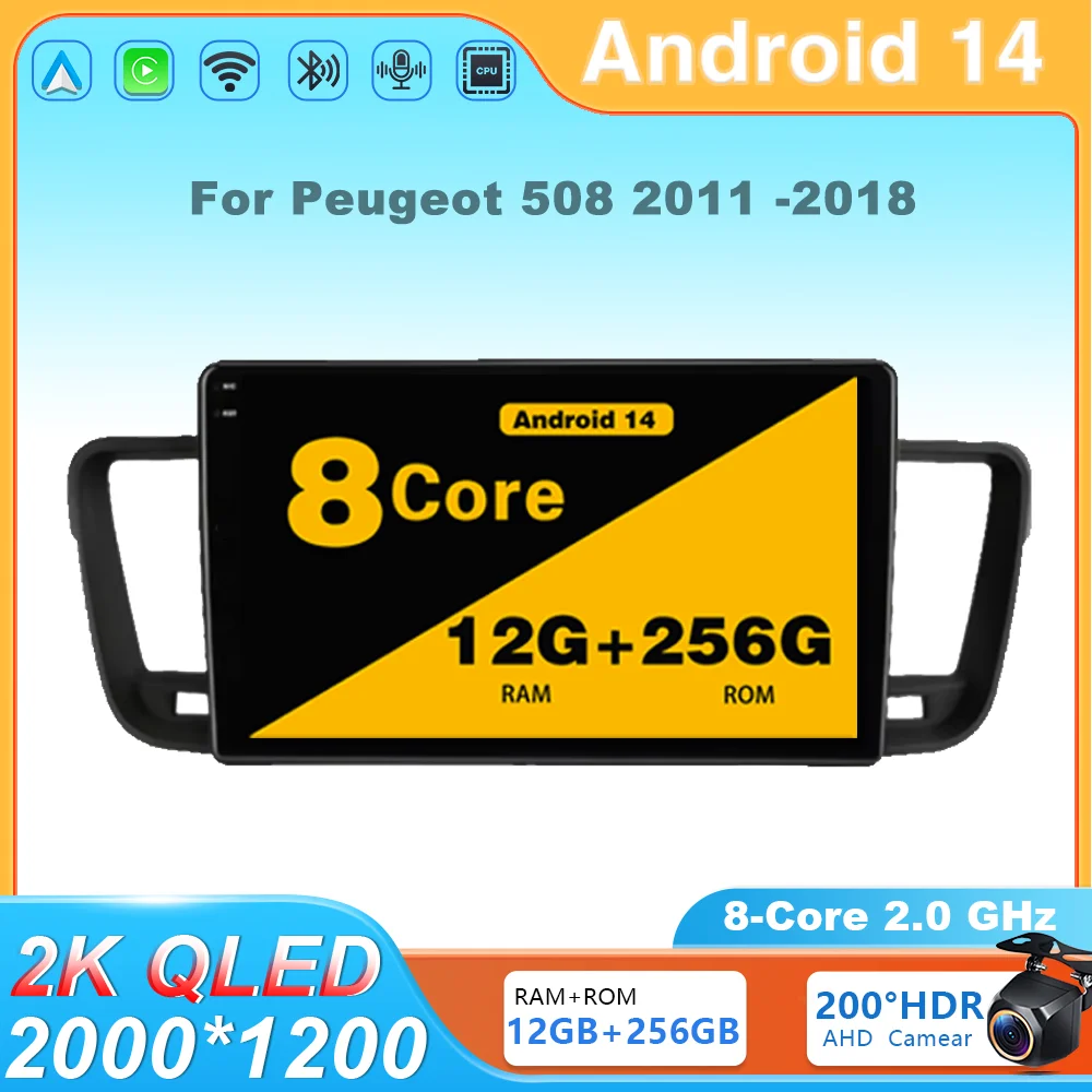 Android 14 Автомобильный радиоприемник Мультимедийный плеер Стерео навигация GPS 4G Беспроводной Carplay HDR Экран DVD DSP Для Peugeot 508 2011-2018
Android 14 Автомобильный радиоприемник Мультимедийный плеер Стерео навигация GPS 4G Беспроводной Carplay HDR Экран DVD DSP Для Peugeot 508 2011-2018