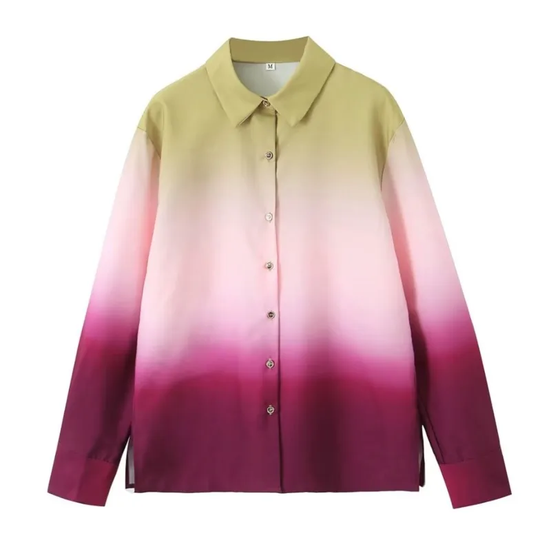 Tie-dyed Blouses women Office Lady Long Sleeved Single Breasted Turn-down Collar Blouses Casual Streetwear Style Blouses
Tie-dyed Blouses women Office Lady Long Sleeved Single Breasted Turn-down Collar Blouses Casual Streetwear Style Blouses