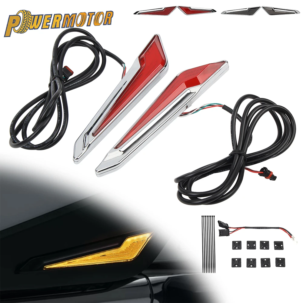 Motorcycle Front Fork Turn Signal Lights Mounted Driving Inserts LED Lights For Honda Goldwing GL1800 Gold Wing 1800 2018-2023
Motorcycle Front Fork Turn Signal Lights Mounted Driving Inserts LED Lights For Honda Goldwing GL1800 Gold Wing 1800 2018-2023