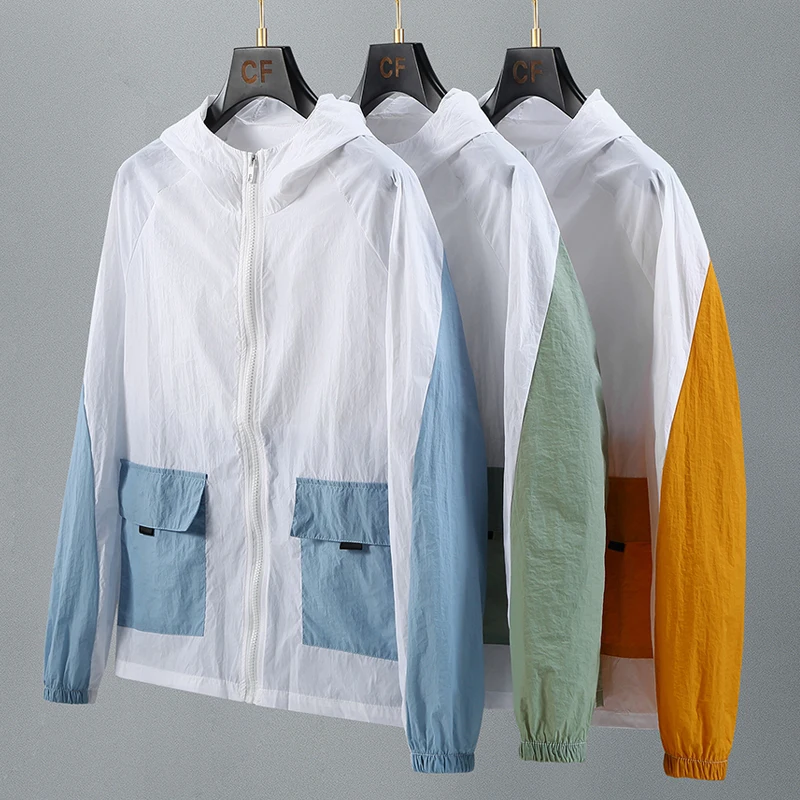 Fashion Summer Sun Protection Clothing Men's Hooded Ultra-thin Korean Style Jacket Zipper Breathable Sunscreen Windbreaker
Fashion Summer Sun Protection Clothing Men's Hooded Ultra-thin Korean Style Jacket Zipper Breathable Sunscreen Windbreaker
