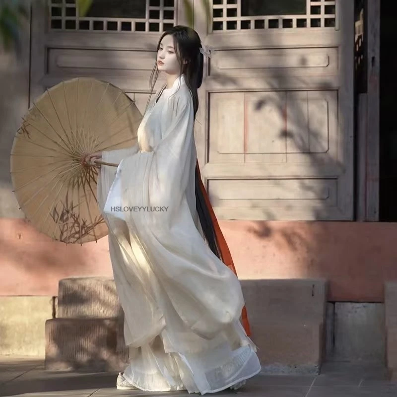 Hanfu Girls Wei Jin Dynasty wide-sleeved Flowing Fairy Mandarin Collar Ancient Costume Ethereal Traditional Dress For Autumn
Hanfu Girls Wei Jin Dynasty wide-sleeved Flowing Fairy Mandarin Collar Ancient Costume Ethereal Traditional Dress For Autumn