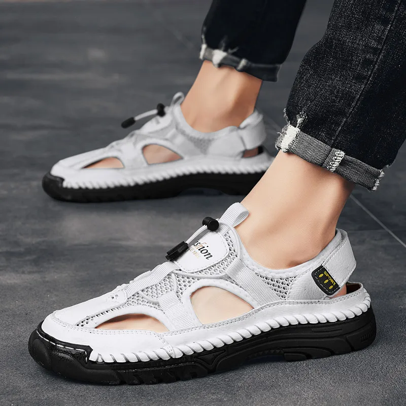 Мужские сандалии ручной работы с простым буквенным принтом, летние пляжные полые туфли 2026 года, обувь для активного отдыха, походов и сплавов, нескользящие, большие размеры
Мужские сандалии ручной работы с простым буквенным принтом, летние пляжные полые туфли 2026 года, обувь для активного отдыха, походов и сплавов, нескользящие, большие размеры