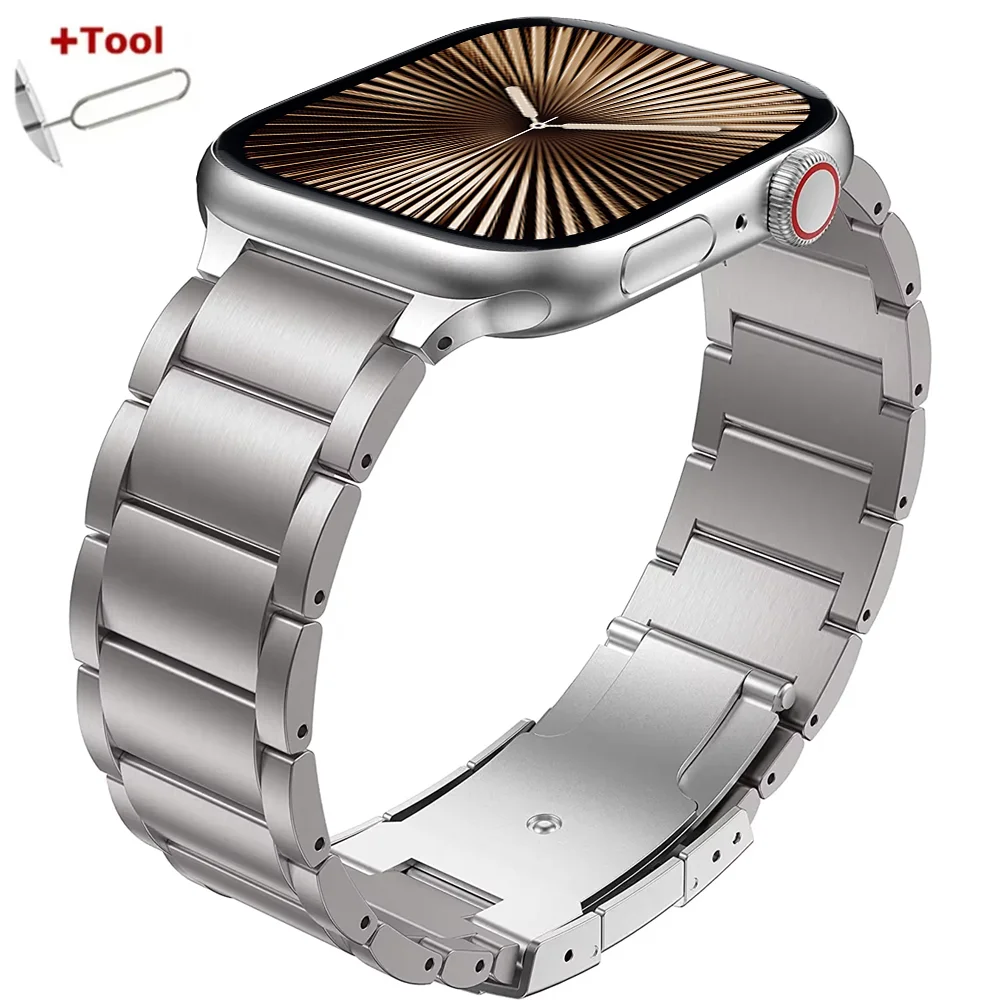 Titanium Metal Strap for Apple Watch Band Ultra 2 49mm 10 42mm 46mm Bracelet for iWatch 9 8 7 45mm 41mm 6 5 4 SE 44mm 40mm Belt
Titanium Metal Strap for Apple Watch Band Ultra 2 49mm 10 42mm 46mm Bracelet for iWatch 9 8 7 45mm 41mm 6 5 4 SE 44mm 40mm Belt