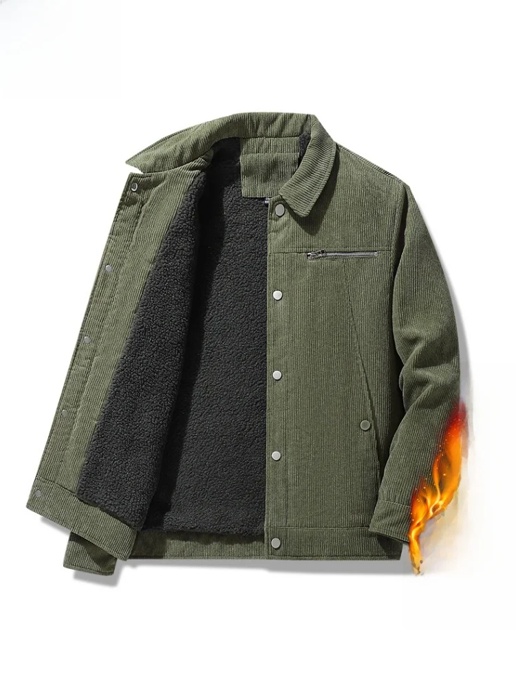 Paul Men's Thiened Corduroy Jaet Stand Collar Warm Autumn Winter Outerwear Faionable Youthful Polyester Fiber Coat
Paul Men's Thiened Corduroy Jaet Stand Collar Warm Autumn Winter Outerwear Faionable Youthful Polyester Fiber Coat