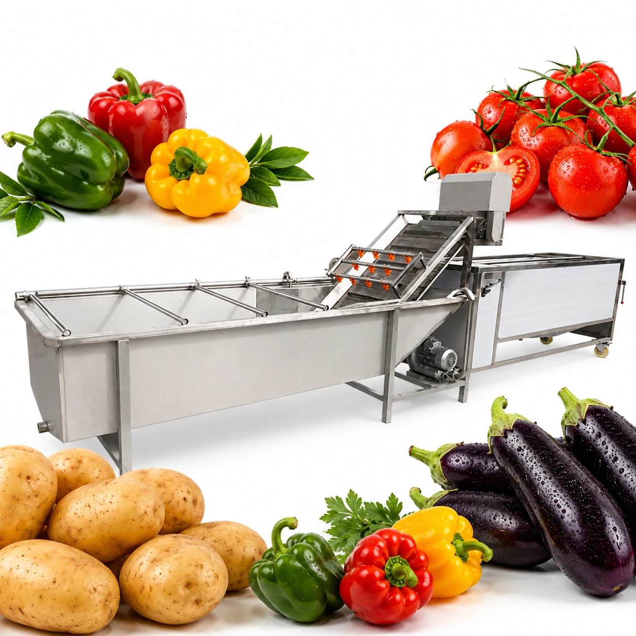 CE Factory Direct Bubble Washing Machine Lifter Broccoli Carrot Pepper Cucumber Potato Fruit and Vegetable Washing Machine
CE Factory Direct Bubble Washing Machine Lifter Broccoli Carrot Pepper Cucumber Potato Fruit and Vegetable Washing Machine