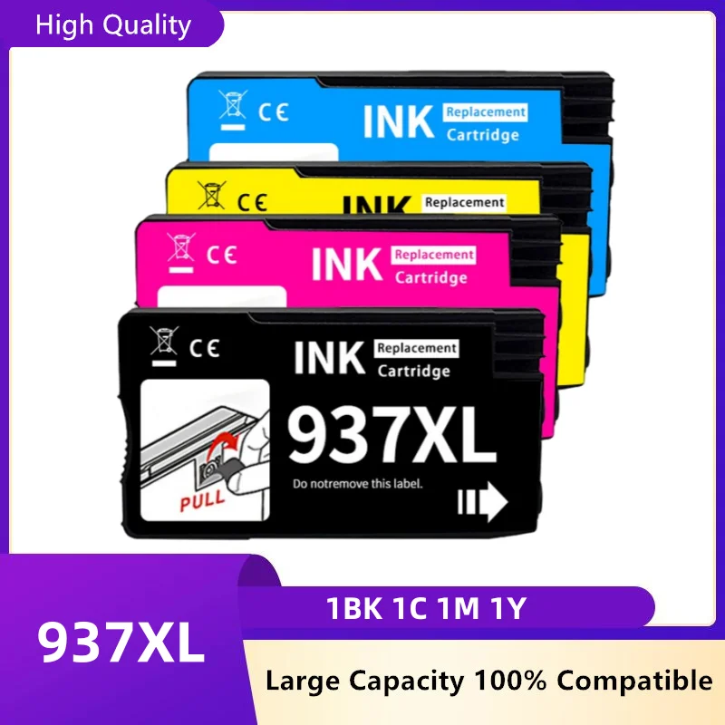 Compatible ink cartridge for HP 937 937XL for officejet Pro 9730 9110b 9120 9130 9720 Printer
Compatible ink cartridge for HP 937 937XL for officejet Pro 9730 9110b 9120 9130 9720 Printer