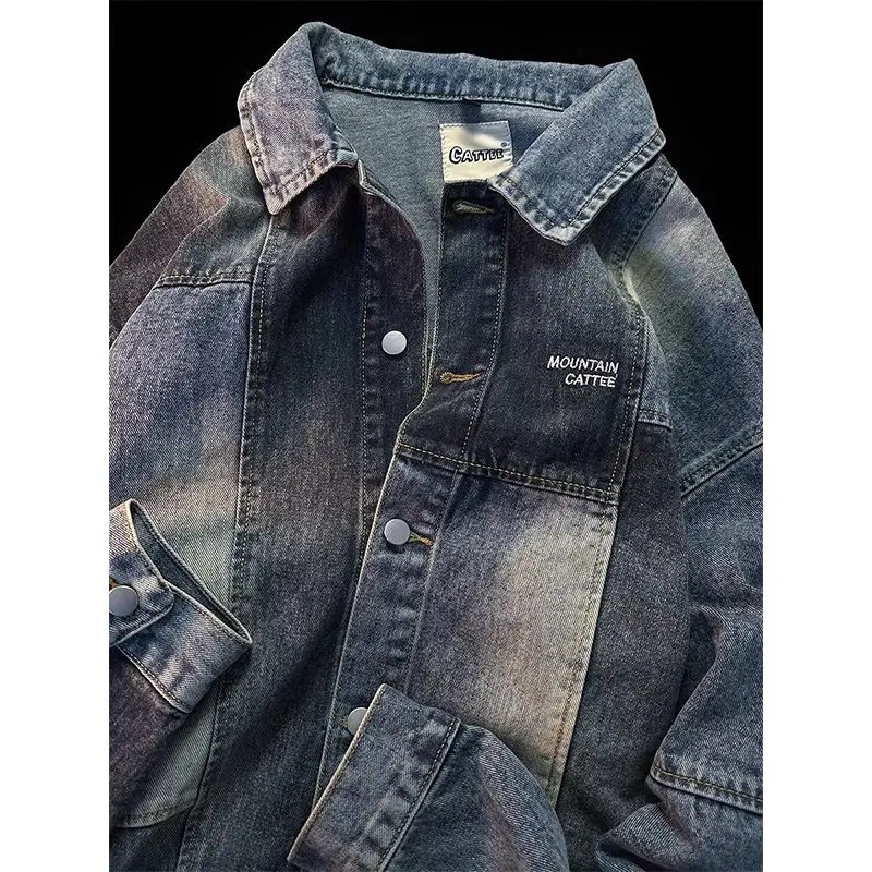 Autumn and Winter American Loose Lapel Jackets for Men Contrasting Colors Wash with Water Distressed Trendy Brand Cowboy Coat
Autumn and Winter American Loose Lapel Jackets for Men Contrasting Colors Wash with Water Distressed Trendy Brand Cowboy Coat