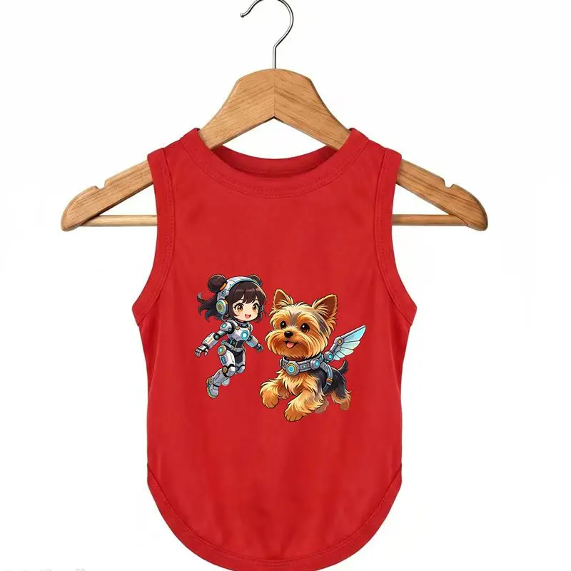 Summer Dog Tank Top, Cute Anime Pet Vest
Summer Dog Tank Top, Cute Anime Pet Vest