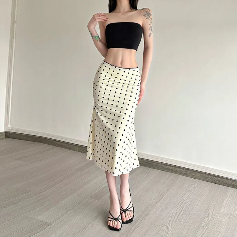 Polka Dots Midi Skirt Women Summer Vintage High Waist Slim Fit Apricot Skirts French Elegant Casual Female Sweet Print Skirts
Polka Dots Midi Skirt Women Summer Vintage High Waist Slim Fit Apricot Skirts French Elegant Casual Female Sweet Print Skirts